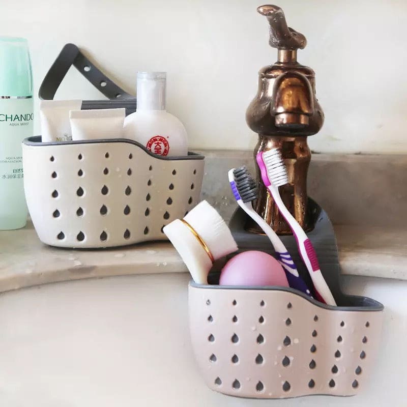 Adjustable Sink Soap Sponge Holder, Kitchen Hanging Drain Basket, Kitchen Sink Washing Storage Rack, Plastic Faucet Hanging Bag, Hanging Drain Rack Basket Adjustable Sink Soap Sponge Holder, Kitchen Hanging Drain Basket, Kitchen Sink Washing Storage Rack, Plastic Faucet Hanging Bag, Hanging Drain Rack Basket